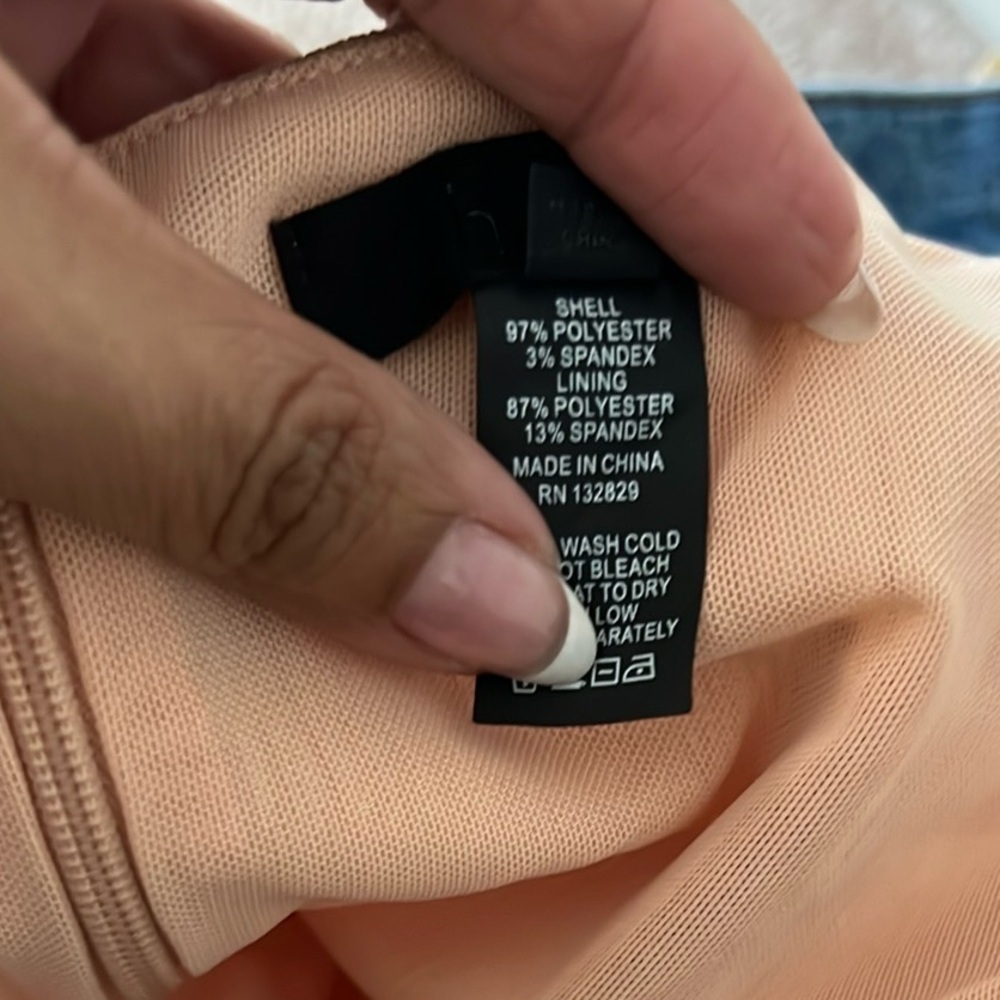 H:OURS Modi Mini Tan Ribbed Dress - Picture 7 of 7